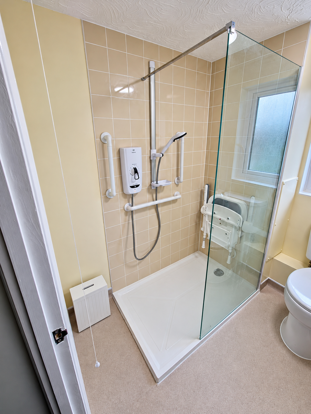 Adapted shower room fitted to OT recommendations